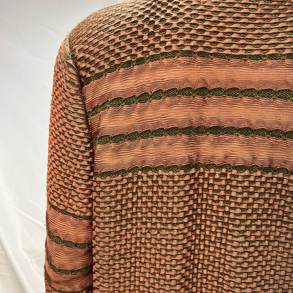 Pepa Pombo handmade copper woven open draped long jacket - Picture 3 of 15